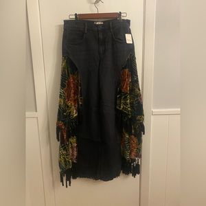 New with tags free people just frills wide leg jeans